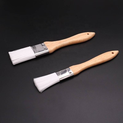 China factory custom wooden handle nylon heat resistant non stick vegetable bbq cooking oil brush