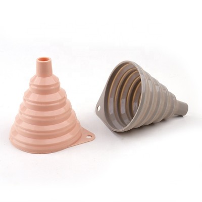 Custom Bpa Food Grade High Quality Liquid Mini Foldable Silicone Rubber Funnel Filter