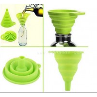 Food Grade Silicone Rubber Kitchen Collapsible Mini Folding Filter Cooking Foldable Funnel Hopper