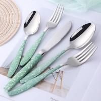 Custom Spoon Fork Knife 18/10 Colored Stainless Steel Flatware Set